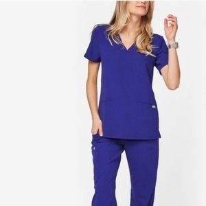 FIGS Casma 3 Pocket Top - Deep Royal Blue - XS